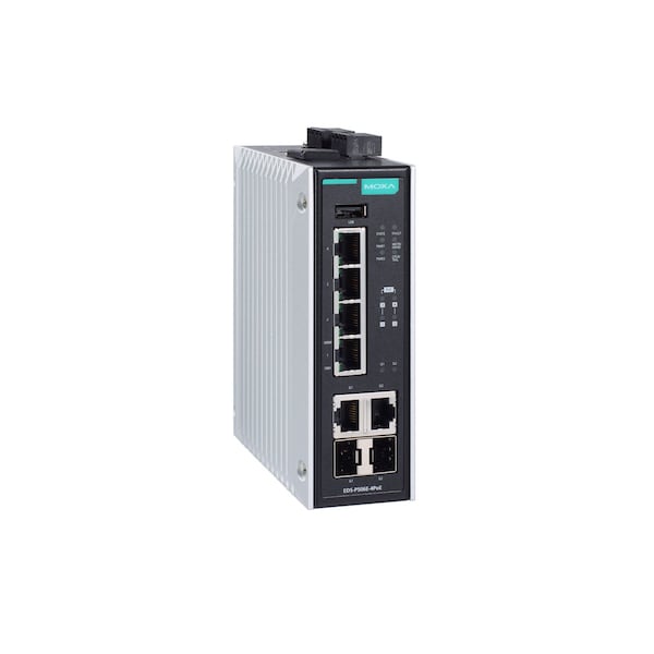 Mgd Eth Poe Swtch w/4 Poe+/60W 10/100Baset Prts, Eds-P506E-4Poe-2Gtxsfp